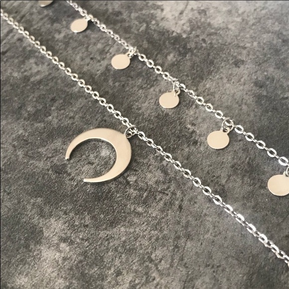 Layered Moon Necklace - Picture 4 of 5